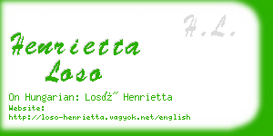 henrietta loso business card